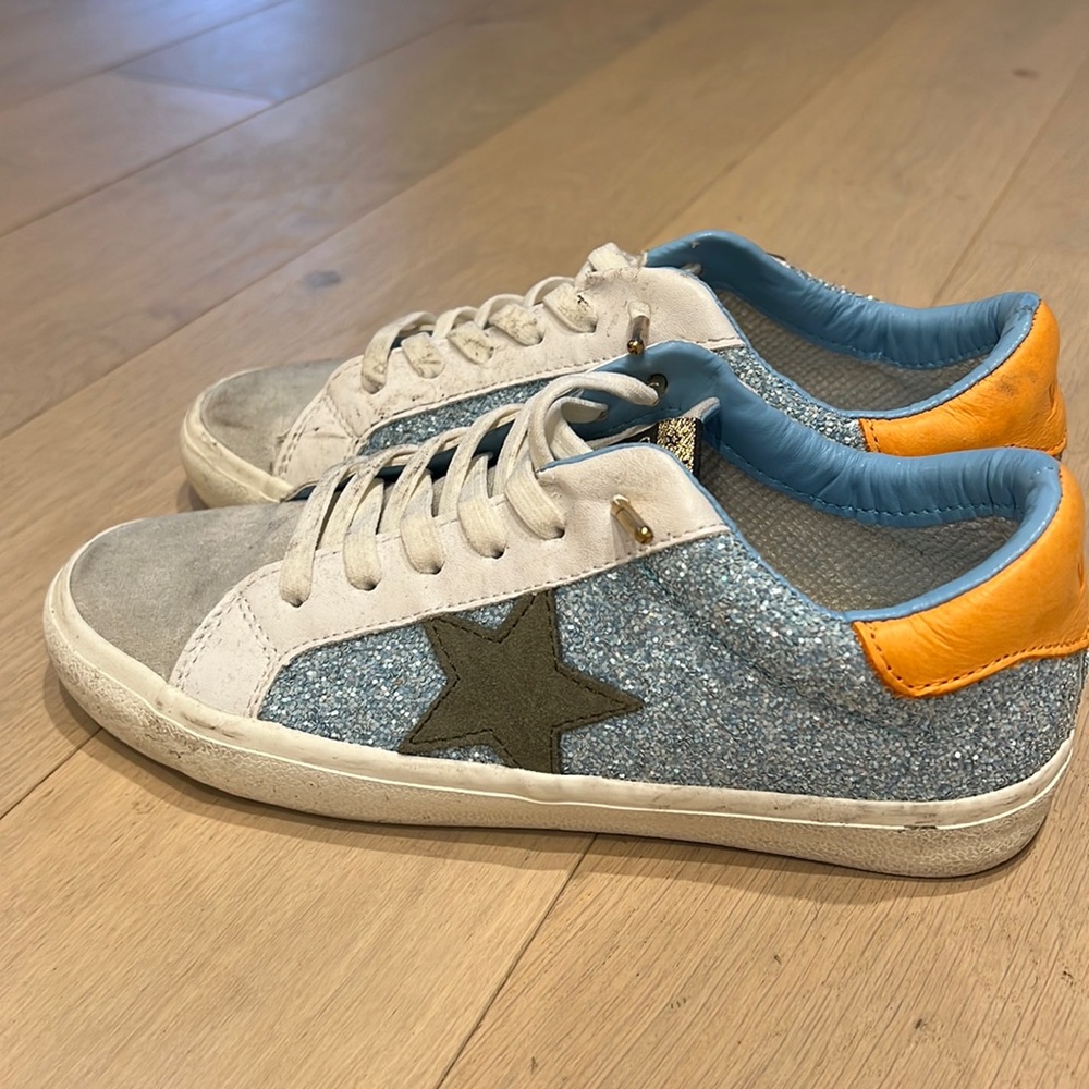 Vintage Havana blue sequin star sneakers